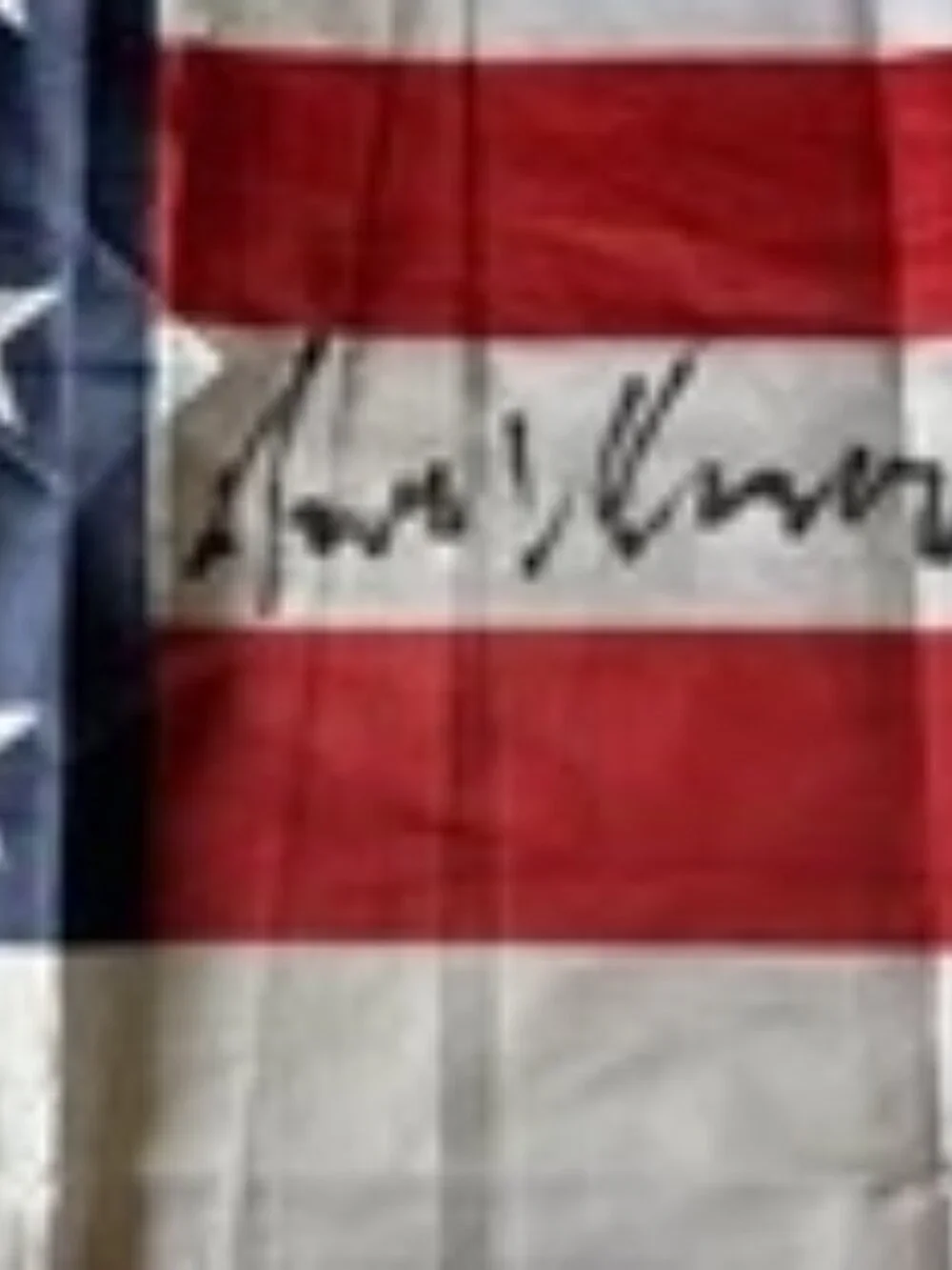 President Trump Signed 5ft x 3ft American Flag From His Trip to Michigan on 7/27